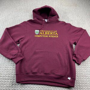 University of Alberta Computing Science Sweater Hoodie Men Medium M Burgundy